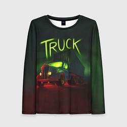 Лонгслив женский Truck neon, цвет: 3D-принт