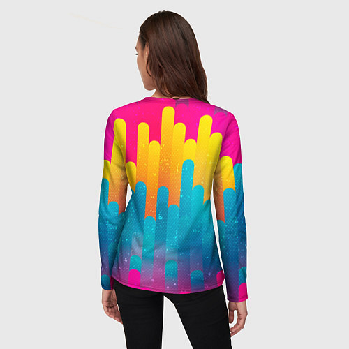 Женский лонгслив Путешествие Colorful / 3D-принт – фото 4