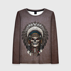 Лонгслив женский Индеец, цвет: 3D-принт