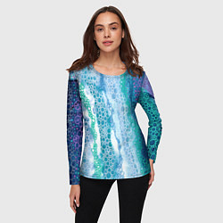 Лонгслив женский Водопад красочной пены, цвет: 3D-принт — фото 2