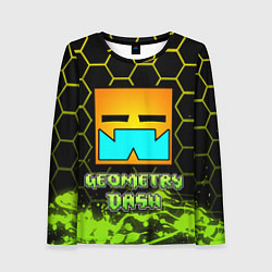 Лонгслив женский Geometry Dash, цвет: 3D-принт
