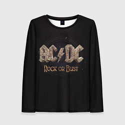 Лонгслив женский ACDC Rock or Bust, цвет: 3D-принт