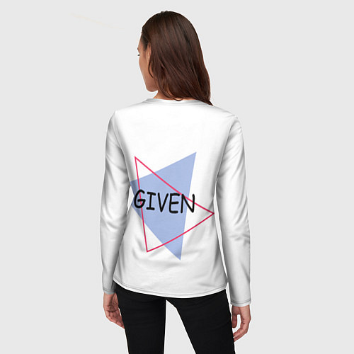 Женский лонгслив Рицка Уэнояма с треугольниками / 3D-принт – фото 4