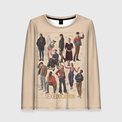 Лонгслив женский Sex Education Персонажи, цвет: 3D-принт