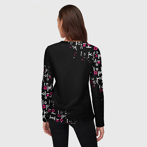 Женский лонгслив Игра в кальмара: Логотип / 3D-принт – фото 4