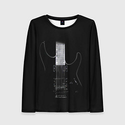 Женский лонгслив ЧЕРНАЯ ЭЛЕКТРОГИТАРА