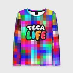 Лонгслив женский Toca Life: Pixels, цвет: 3D-принт