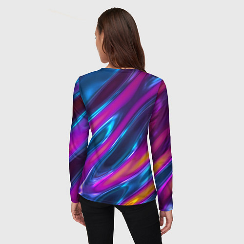 Женский лонгслив Игра в кальмара - переливающийся фон / 3D-принт – фото 4
