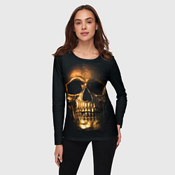 Лонгслив женский Gold Skull, цвет: 3D-принт — фото 2