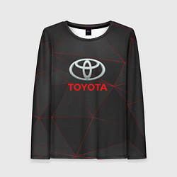 Лонгслив женский Toyota Тонкие линии неона, цвет: 3D-принт