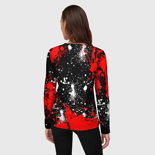 Женский лонгслив Free Fire: Брызги и капли красок / 3D-принт – фото 4