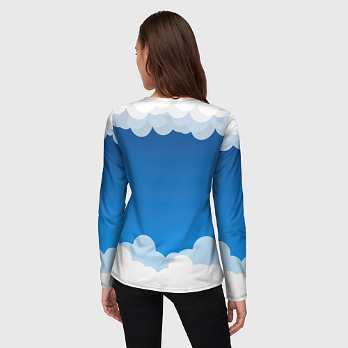Женский лонгслив Полёт в облаках / 3D-принт – фото 4