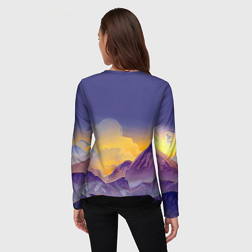 Женский лонгслив Эпичный Картман в горах Южный Парк / 3D-принт – фото 4