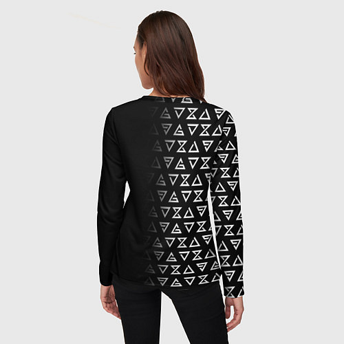Женский лонгслив ЗНАКИ ВЕДЬМАКА, СИМВОЛЫ / 3D-принт – фото 4