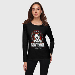 Лонгслив женский Бультерьер Bull Terrier, цвет: 3D-принт — фото 2