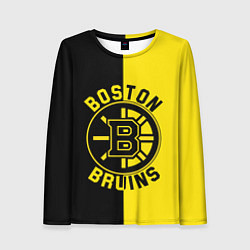 Лонгслив женский Boston Bruins, Бостон Брюинз, цвет: 3D-принт