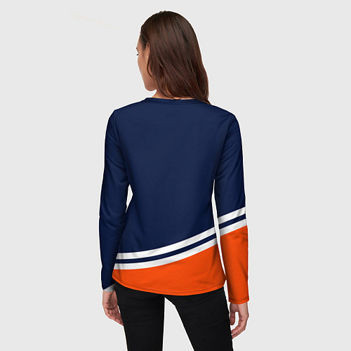 Женский лонгслив Edmonton Oilers Эдмонтон Ойлерз / 3D-принт – фото 4