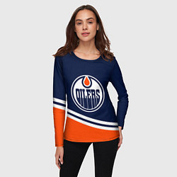 Лонгслив женский Edmonton Oilers Эдмонтон Ойлерз, цвет: 3D-принт — фото 2