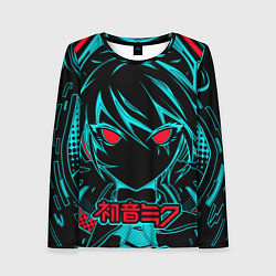 Лонгслив женский Мику Хацунэ Hatsune Miku, цвет: 3D-принт