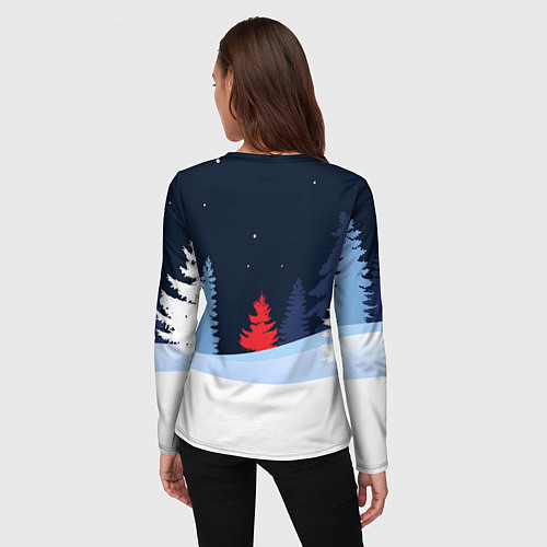 Женский лонгслив Удивленный тигр 2022 / 3D-принт – фото 4