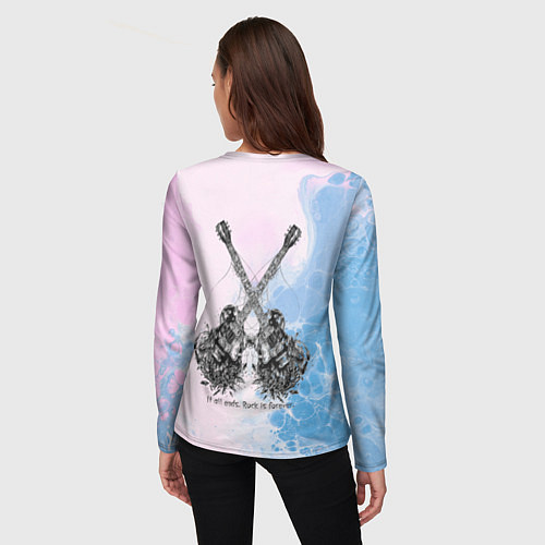 Женский лонгслив Все кончается Рок вечен / 3D-принт – фото 4