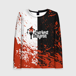 Лонгслив женский Darkest Dungeon DD Black White Logo, цвет: 3D-принт