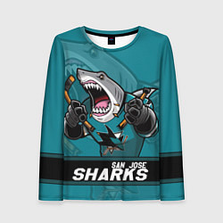 Лонгслив женский San Jose Sharks, Сан Хосе Шаркс, цвет: 3D-принт