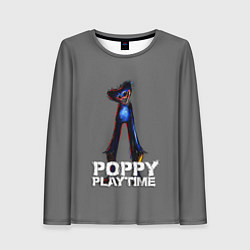 Лонгслив женский HUGGY WUGGY POPPY PLAYTIME, цвет: 3D-принт