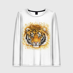 Лонгслив женский Дикий Тигр Wild Tiger, цвет: 3D-принт