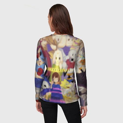 Женский лонгслив FRISK UNDERTALE, ALL HEROES GAME / 3D-принт – фото 4