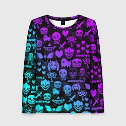 Женский лонгслив UNDERTALE NEON PATTERN УЗОР