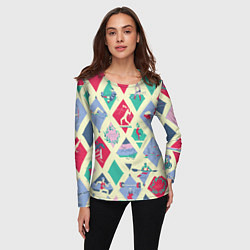 Лонгслив женский Живу Спортом!, цвет: 3D-принт — фото 2