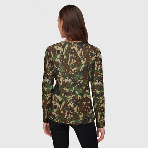 Женский лонгслив Камуфляж Излом / 3D-принт – фото 4