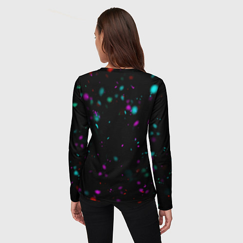 Женский лонгслив Арт Глаз Брызги / 3D-принт – фото 4