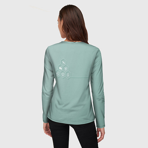 Женский лонгслив На службе здоровья / 3D-принт – фото 4