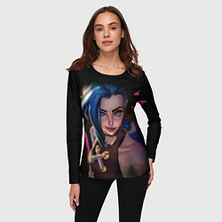 Лонгслив женский Jinx - Джинкс Паудер, цвет: 3D-принт — фото 2