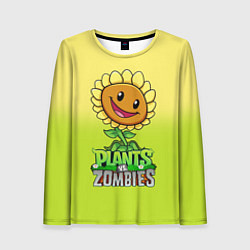 Лонгслив женский Plants vs Zombies - Подсолнух, цвет: 3D-принт