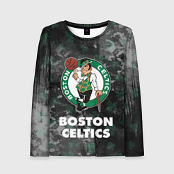 Лонгслив женский Бостон Селтикс, Boston Celtics, НБА, цвет: 3D-принт