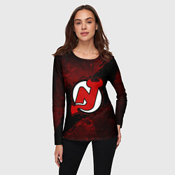 Лонгслив женский New Jersey Devils, Нью Джерси Девилз, цвет: 3D-принт — фото 2