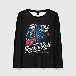 Лонгслив женский Rock-n-Roll Punk, цвет: 3D-принт