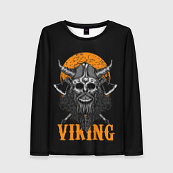 Лонгслив женский ЧЕРЕП ВИКИНГА VIKINGS SKULL, цвет: 3D-принт