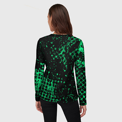 Женский лонгслив Land Rover, Ленд Ровер / 3D-принт – фото 4