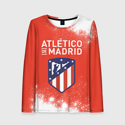 Лонгслив женский ATLETICO MADRID Брызги, цвет: 3D-принт