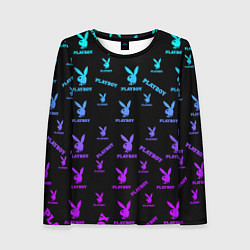 Женский лонгслив NEON PLAYBOY ПЛЕЙБОЙ ПАТТЕРН