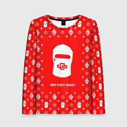 Лонгслив женский Узор Red Dope Ski Mask Dope Street Market, цвет: 3D-принт
