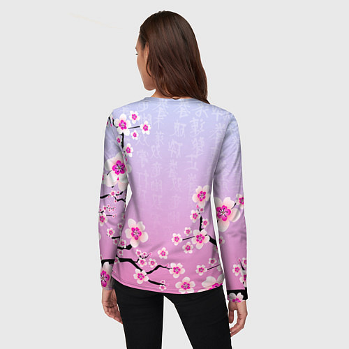 Женский лонгслив GOT7 ЦВЕТЫ САКУРЫ / 3D-принт – фото 4