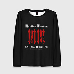 Лонгслив женский Marilyn Manson MM, цвет: 3D-принт