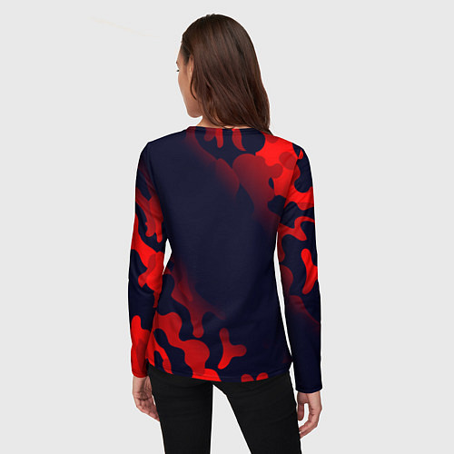 Женский лонгслив TOYOTA Toyota - Милитари / 3D-принт – фото 4