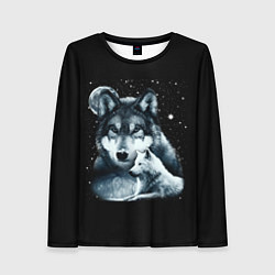 Лонгслив женский Ночные Волки, цвет: 3D-принт