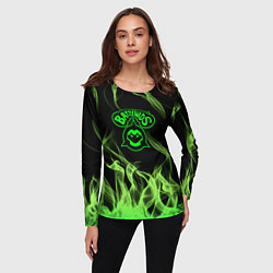 Лонгслив женский Battletoads боевые жабы огонь, цвет: 3D-принт — фото 2